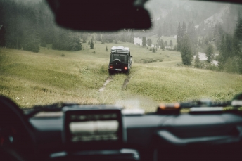 Shooting in the Dolomites for Mercedes Benz.
