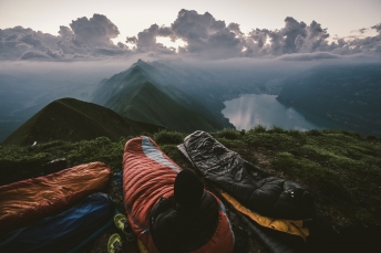 Bivy mornings and crazy cloud formations in the Swiss Alps.